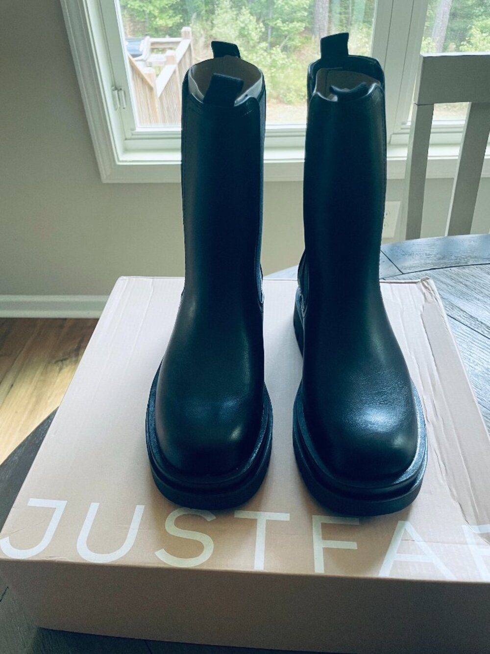 Candide Platform Booties in Black from Just Fab